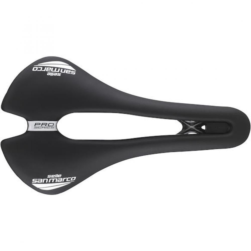 Selle San Marco Sattel Aspide Short Carbon FX Pro Series 140 x 255 mm Schwarz - maximaler Race-Comfort