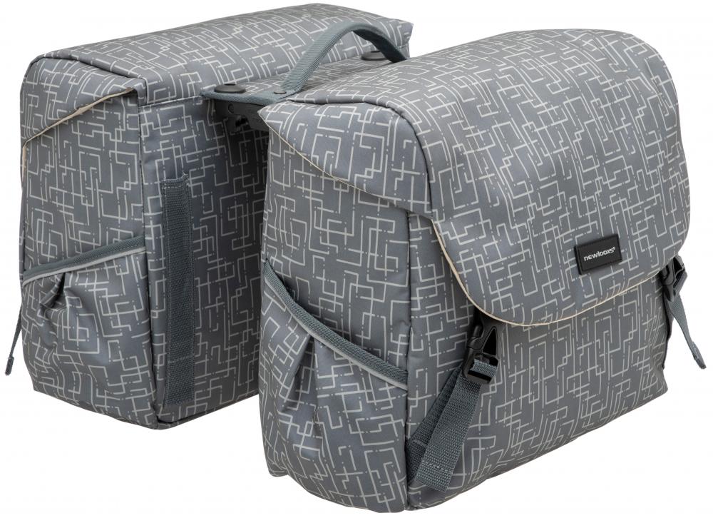 New Looxs Doppelpacktasche Mondi Joy Double RT 37 l Grey - praktische Gepäcklösung fürs Fahrrad