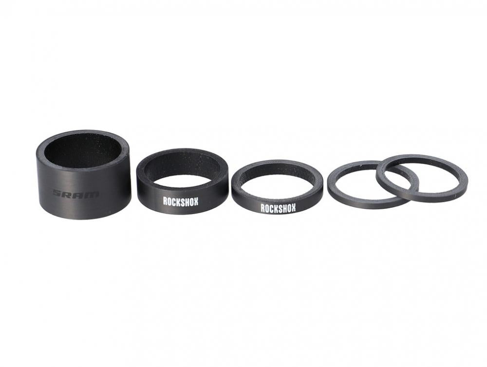 RockShox Headset Spacer UD-Carbon weißes Logo - präzise Höhenanpassung für den Vorbau