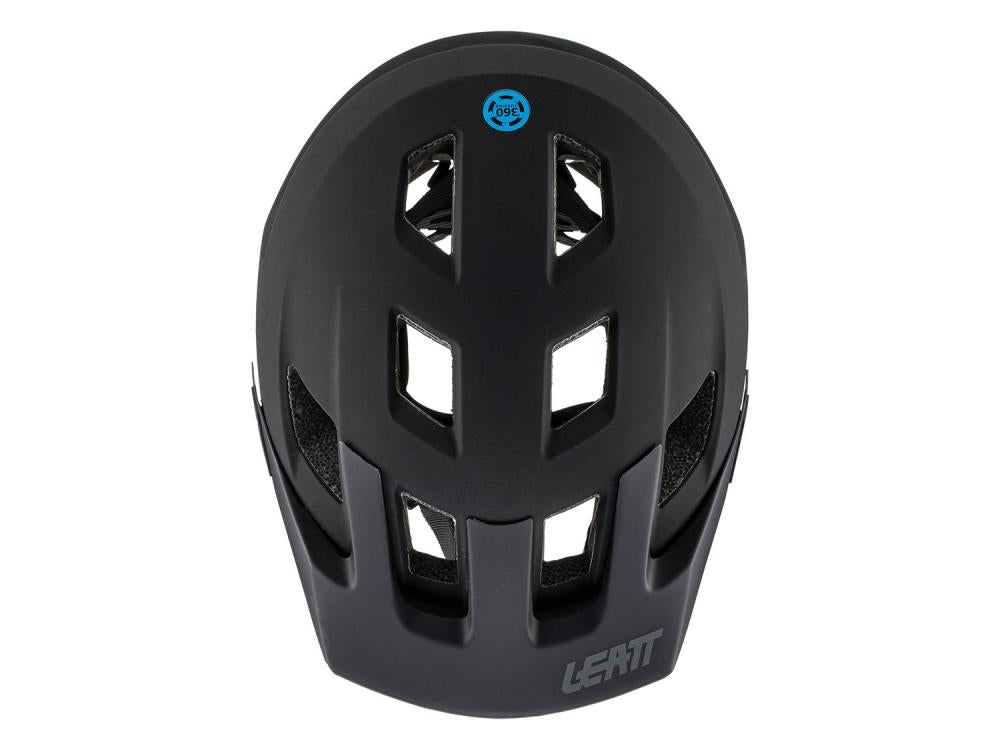 Leatt Helmet MTB All Mountain 1.0 Fahrradhelm Größe M Schwarz - Rotationsschutz & Belüftung