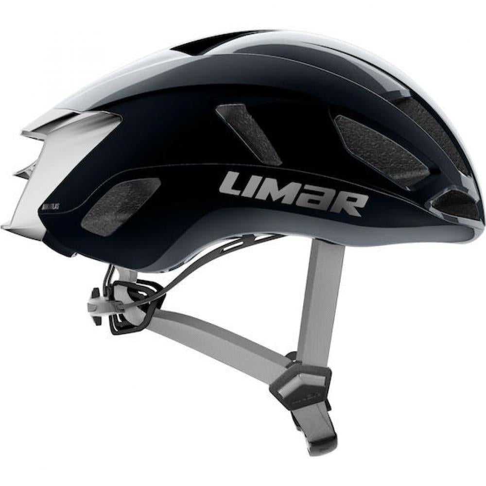 Limar Air Atlas W&B Midnight Black Silver S Schwarz/Silber - aerodynamischer Rennradhelm
