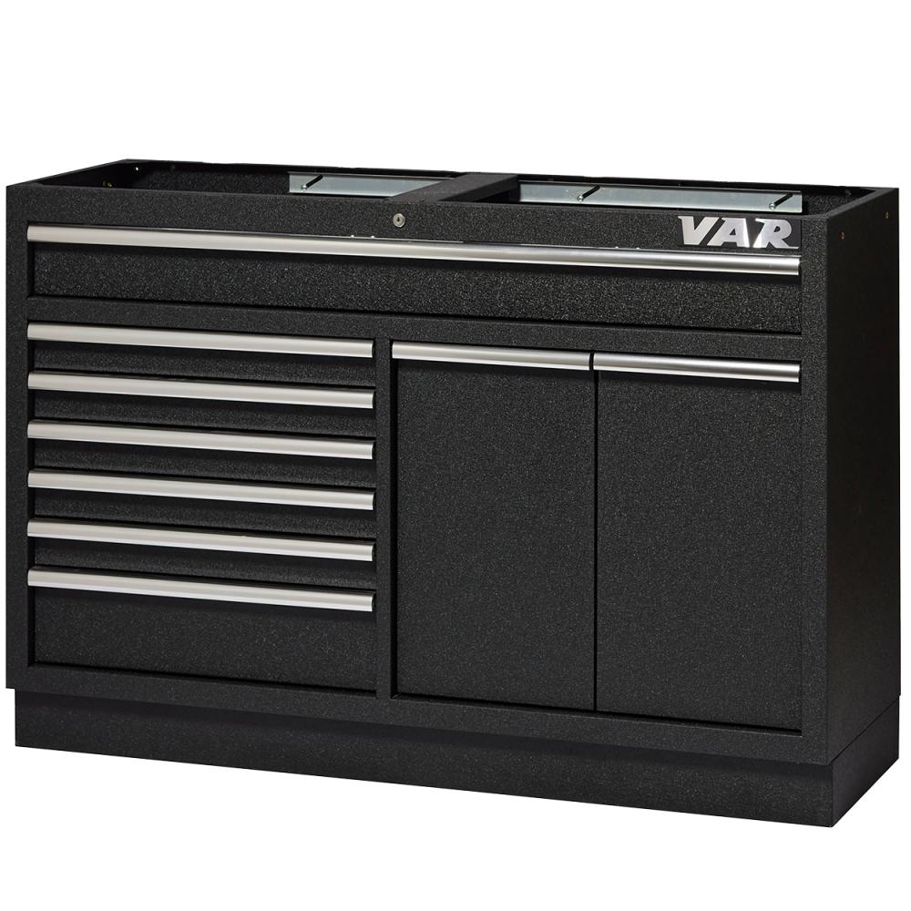 VAR Doppelt breiter Unterschrank MO-52612 Black 1250x400 mm Black - modularer Stauraum für die Werkstatt