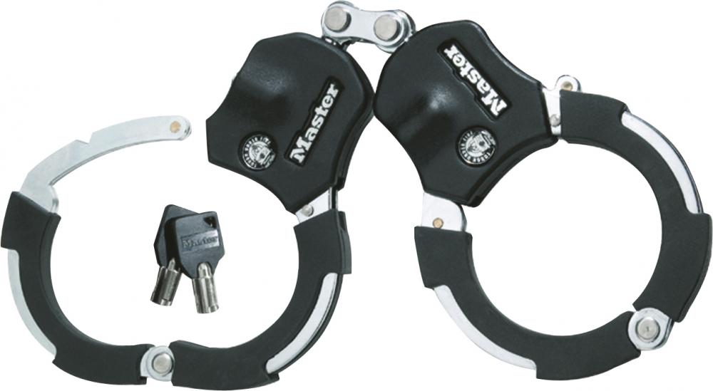 Master Lock Handschellenschloss Street Cuff 8200 76 Schwarz - extrem sicheres Fahrradschloss