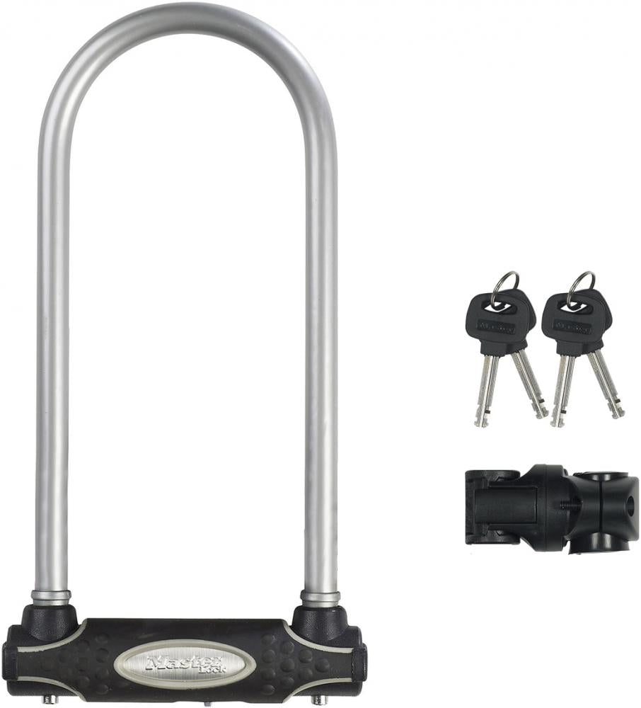 Master Lock Bügelschloss 8195LW Grau 13 mm x 280 mm x 110 mm - hohe Diebstahlsicherheit