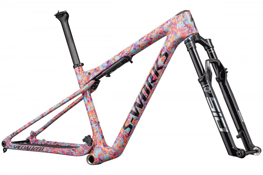 EPIC WC SW Rahmenset Lagoon Blue/Purple Orchid/Blaze XL - Carbon Mountainbike Fully Rahmen