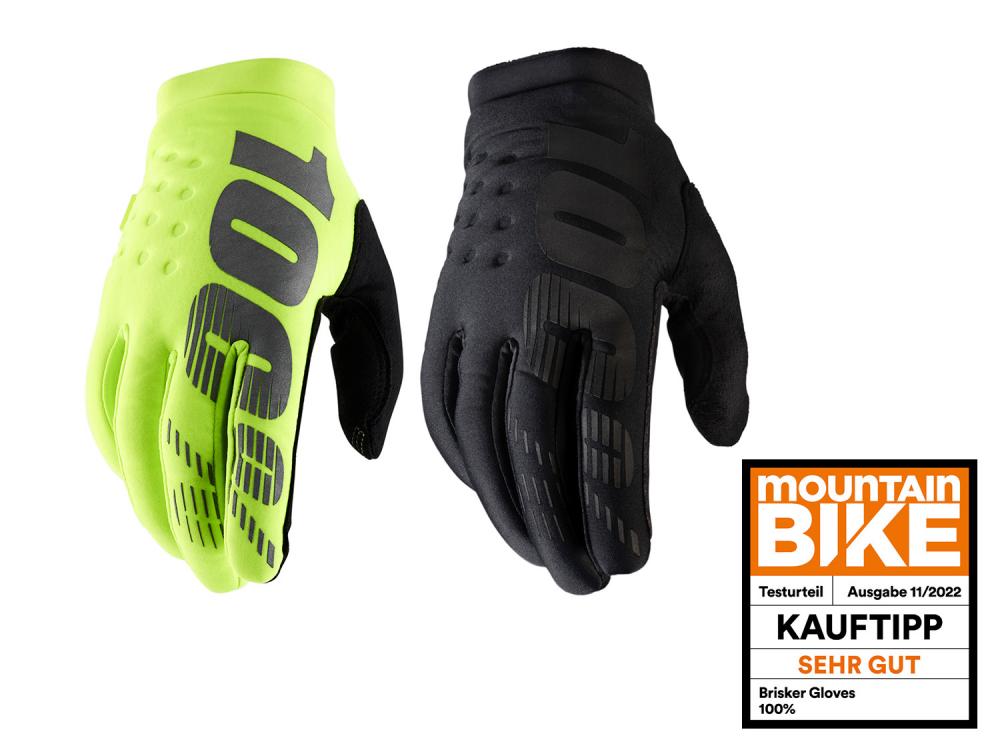 100% Brisker Youth Cold Weather Gloves L black - warme MTB-Handschuhe für Kinder