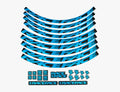 Race Face Laufrad Decal Set, medium, neon blau - stylisches Upgrade für dein Bike