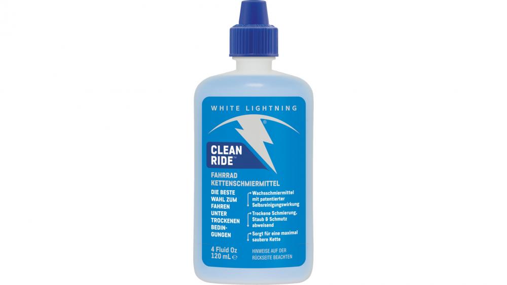 White Lightning Clean Ride Kettenschmiermittel 120 Milliliter - trockenes Wachs - ölfrei - selbstreinigend - für Antrieb und Züge