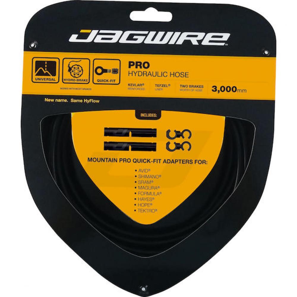 Jagwire Bremsleitung Pro Hydraulic 3000 mm Schwarz - universelle, kevlarverstärkte Hydraulikleitung