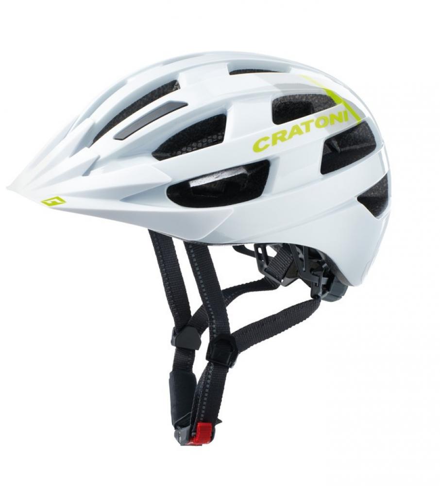 Cratoni Helm Velo-X City weiß lime glanz S/M 52 bis 57cm