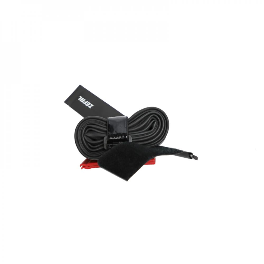 Zéfal Schlauchhalter Tube Strap mit Reifenheber, schwarz, für sichere Rahmenbefestigung.
