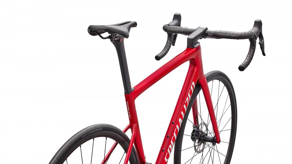 Specialized Tarmac SL8 Comp AXS Rennrad - Größe 58, Red Tint Silver Dust, FACT 10r Carbon, SRAM Rival AXS, DT Swiss R470