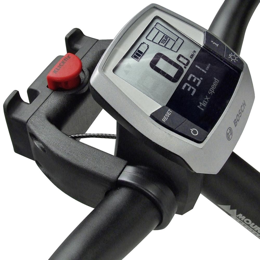 KlickFix Lenker Adapter E schwarz-rot e-Bike Display montierbar Ø 22-26mm Ø 31,8mm