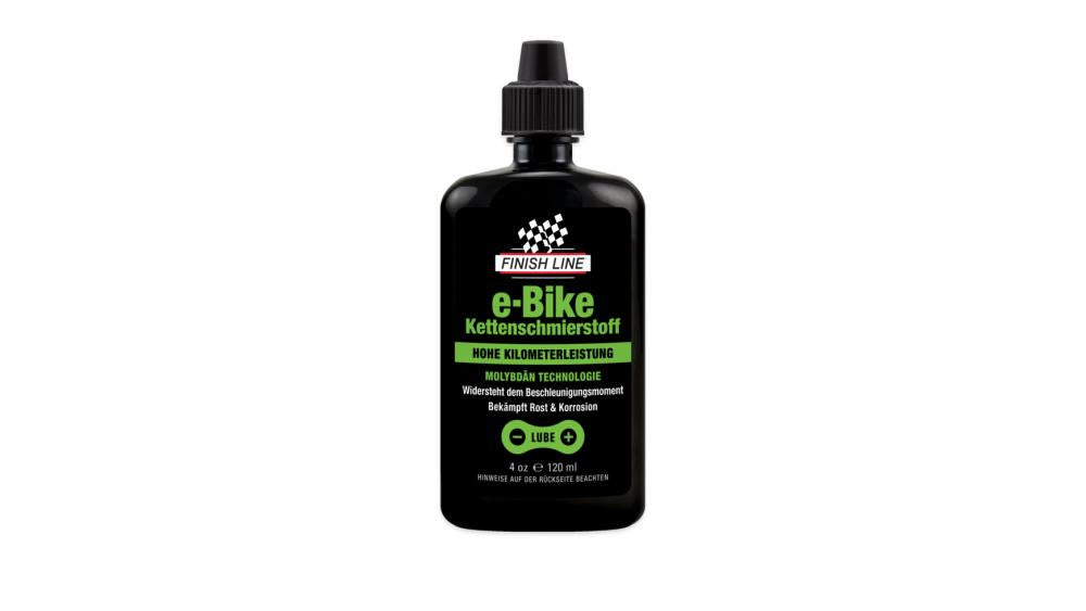 Finish Line E-Bike Kettenöl 120ml Flasche - spezielles Schmiermittel für E-Bike Ketten, reduziert Reibung, schützt vor Verschleiß und Korrosion