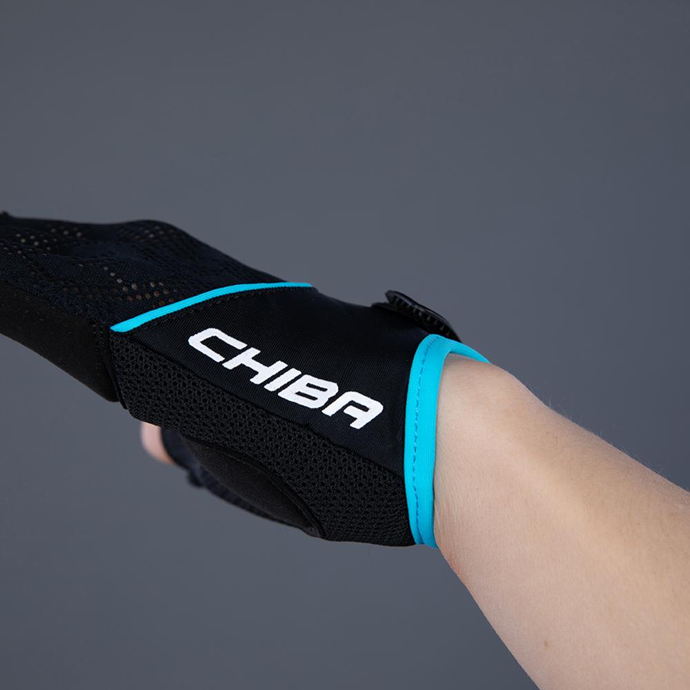 CHIBA Lady Gel - Radhandschuhe Damen XS schwarz/türkis mit Gelpolsterung