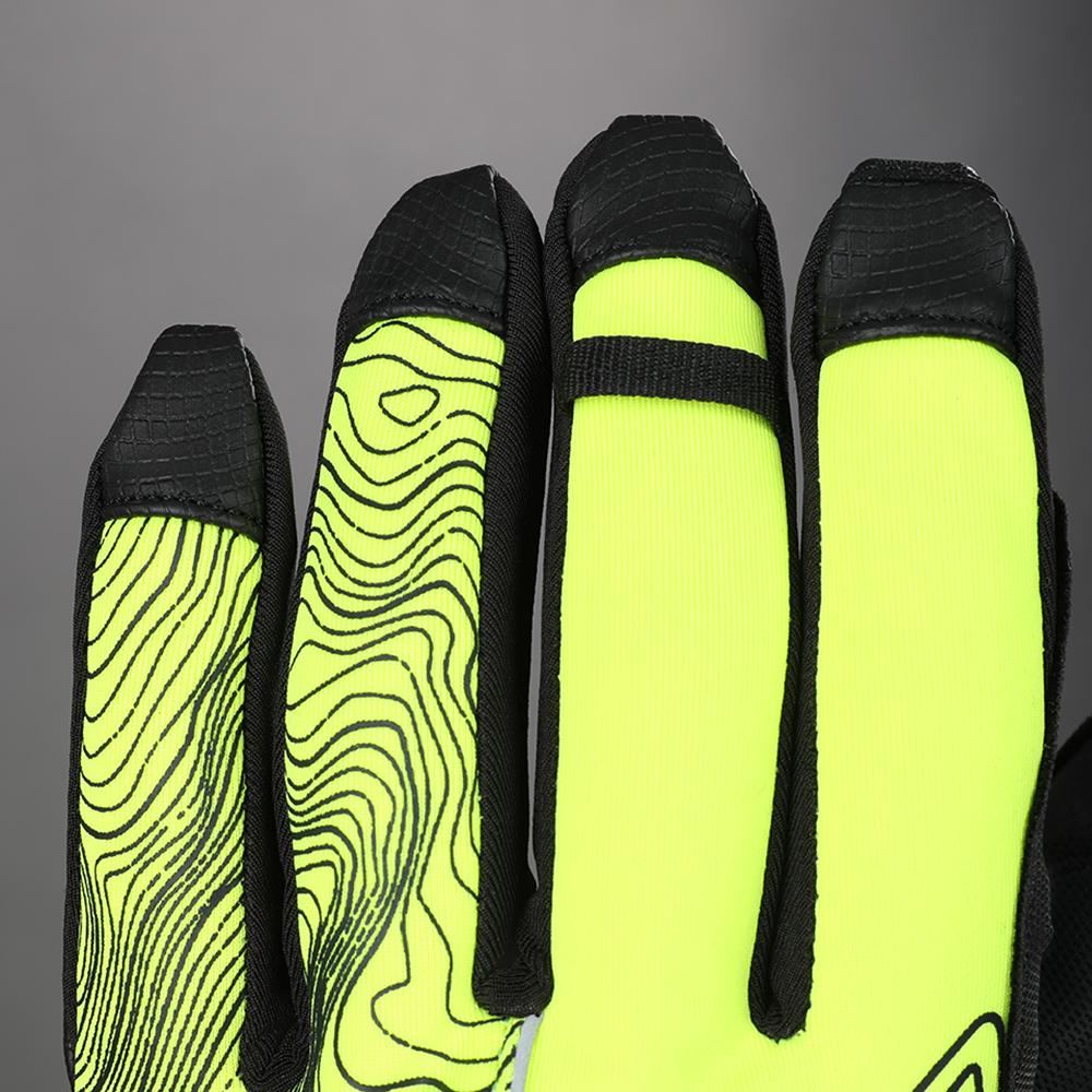 CHIBA Express+ - Radhandschuhe neongelb XS mit Regenüberzug und Gelpolsterung