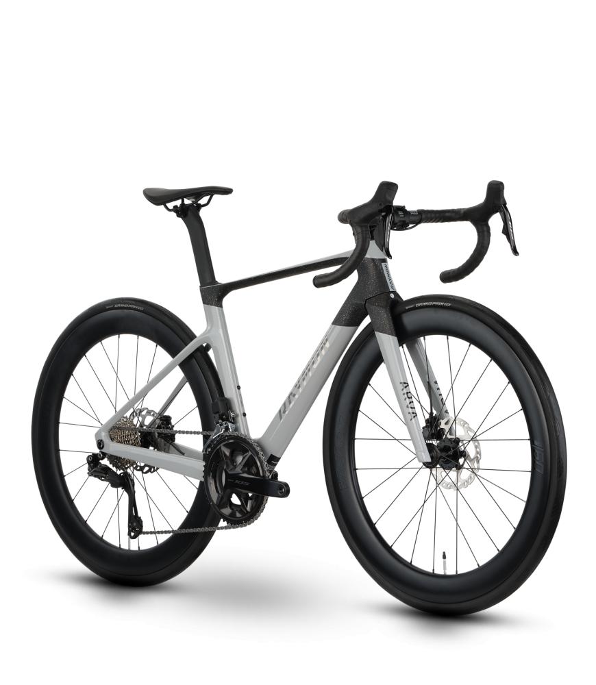 RAYMON Arva Pro SE Aero-Rennrad Größe 56 - Shimano 105 Di2 2 x 12 - Vision Carbonlaufräder - Grey/Carbon
