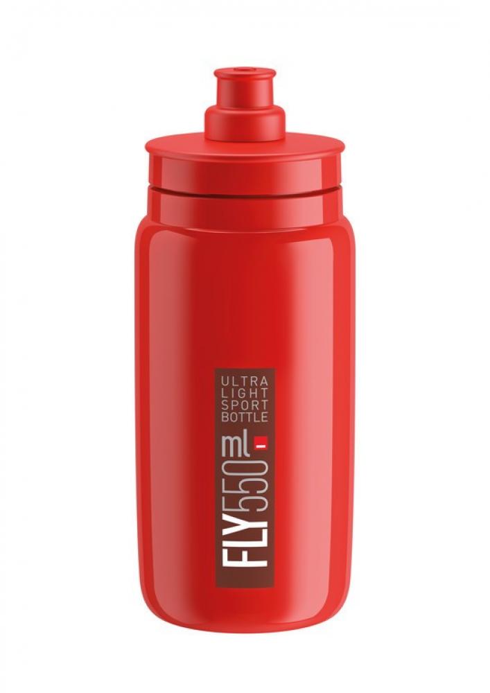 Eine bordeauxrote Elite Fly 550ml ultraleichte Sport-Trinkflasche.