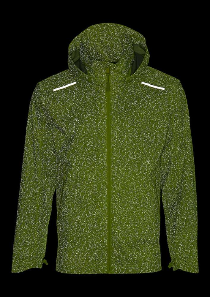 Basil Skane HiVis Herren Regenjacke neongelb L - 360° reflektierend, wasserdicht & atmungsaktiv (10.000 WP/MVP), Bionic Finish® Eco, ergonomischer Schnitt & helmtaugliche Kapuze