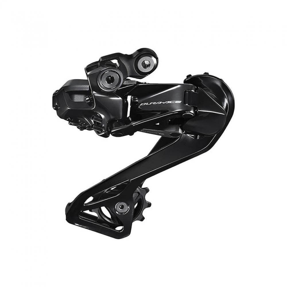 Schwarzes Shimano Dura-Ace Di2 RD-R9250 12-fach Rennrad-Schaltwerk.