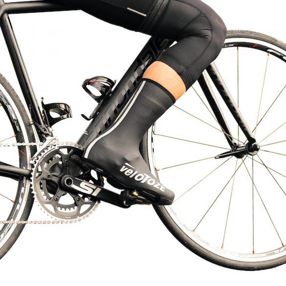 VeloToze Überschuh Neopren wasserdicht L schwarz - warmer, trockener Wetterschutz