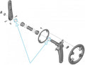 Explosionszeichnung Shimano Dura-Ace FC-R9200 12-fach Kurbelgarnitur mit Kettenblatt und Spiderring Fahrradteil.