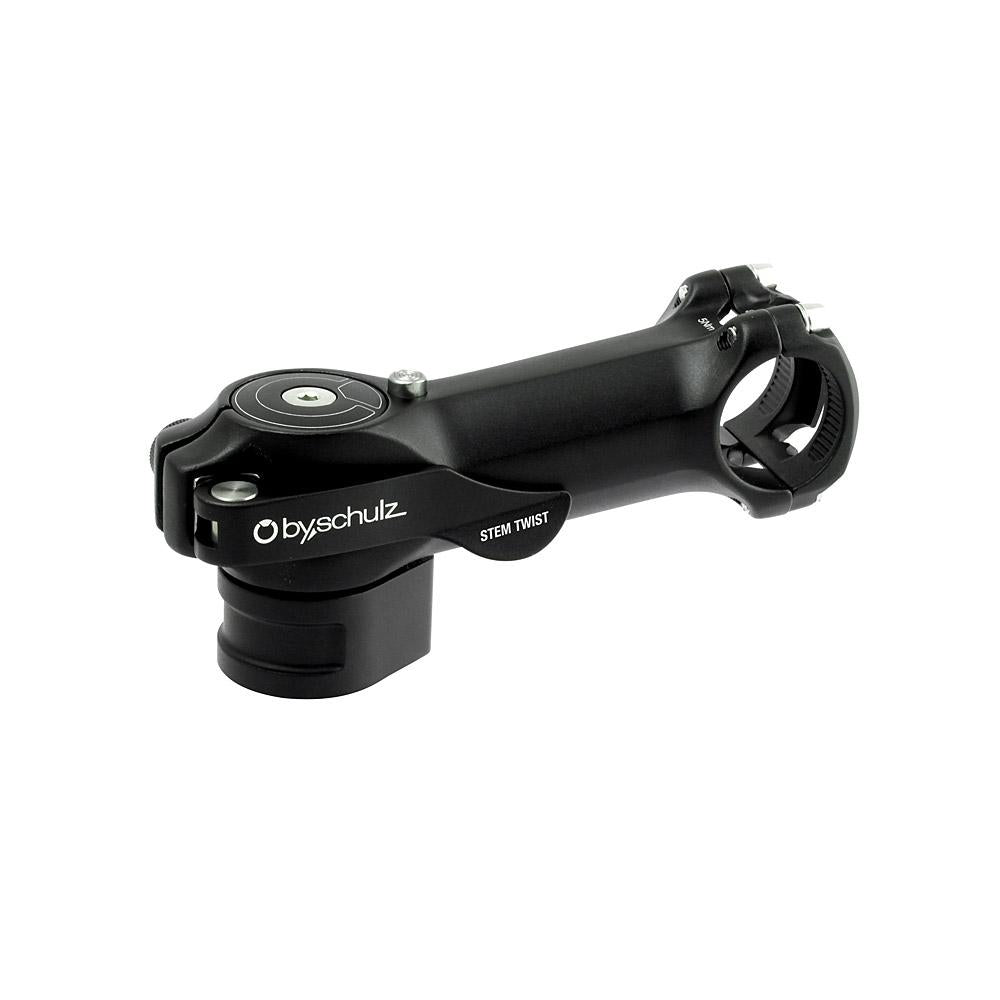 by,schulz Vorbau Twist SDS 75 mm schwarz - verdrehbarer Ahead-Vorbau