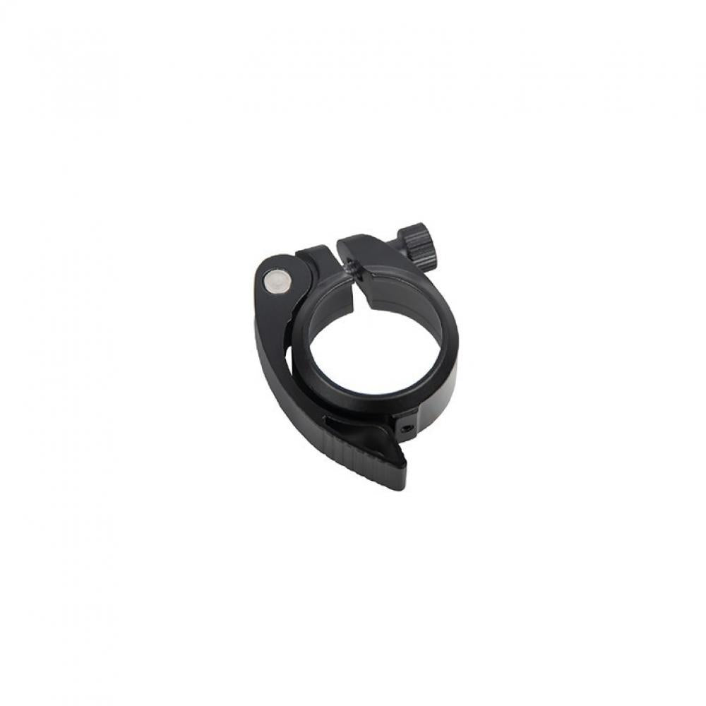 ERGOTEC Sattelklemmschelle SCQ-200 Aluminium Schnellspanner 31 - 8mm schwarz sandgestrahlt ca. 45g leichte stabile Fahrrad Sattelklemme - 31.8 mm