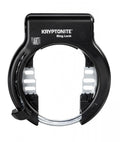 Kryptonite Ring Lock Rahmenschloss schwarz mit abziehbarem Schlüssel und flexibler Rahmenhalterung.