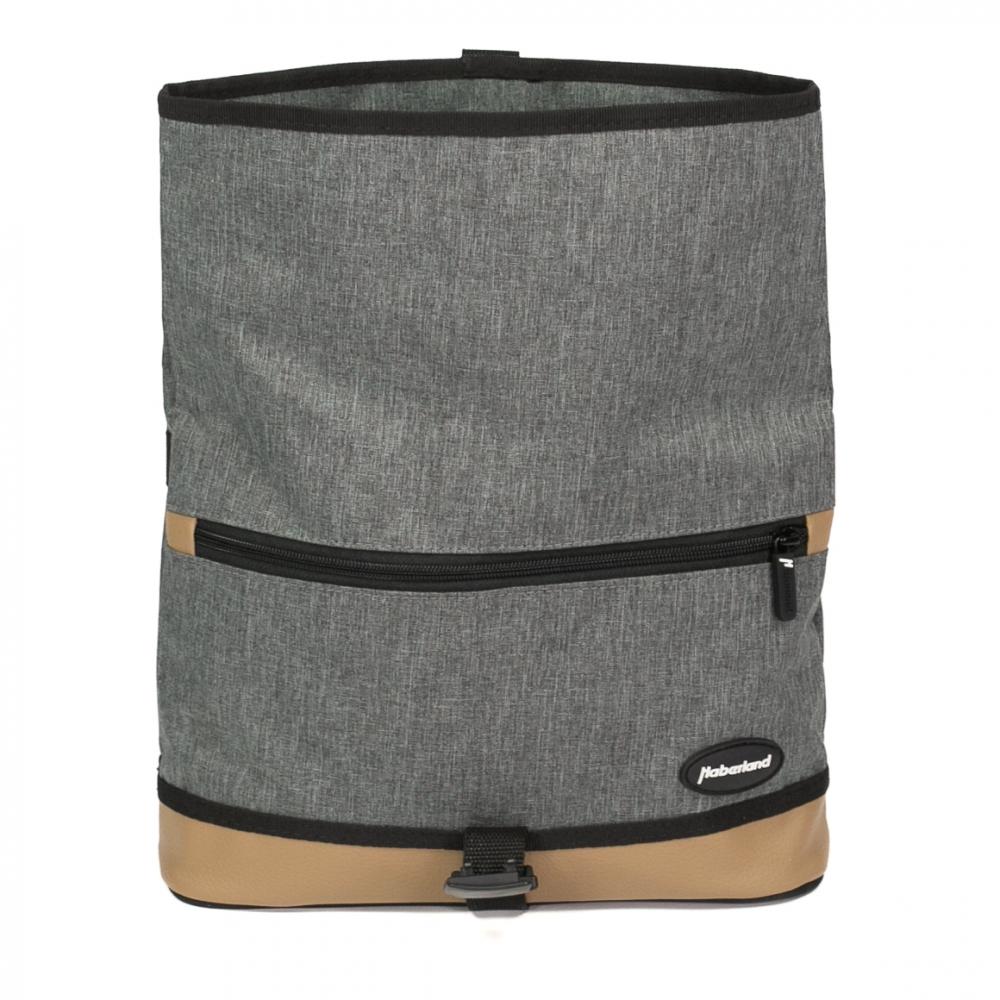 Haberland Lenkertasche Mel eMotion grau/hellbraun - elegante Lenkertasche mit KLICKfix