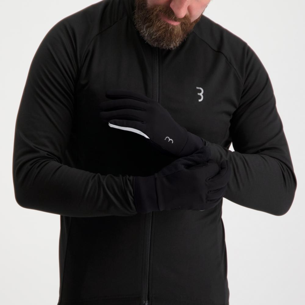 BBB Cycling winterhandschuhe ControlZone XS schwarz - leichter Softshell-Handschuh für milde Wintertouren
