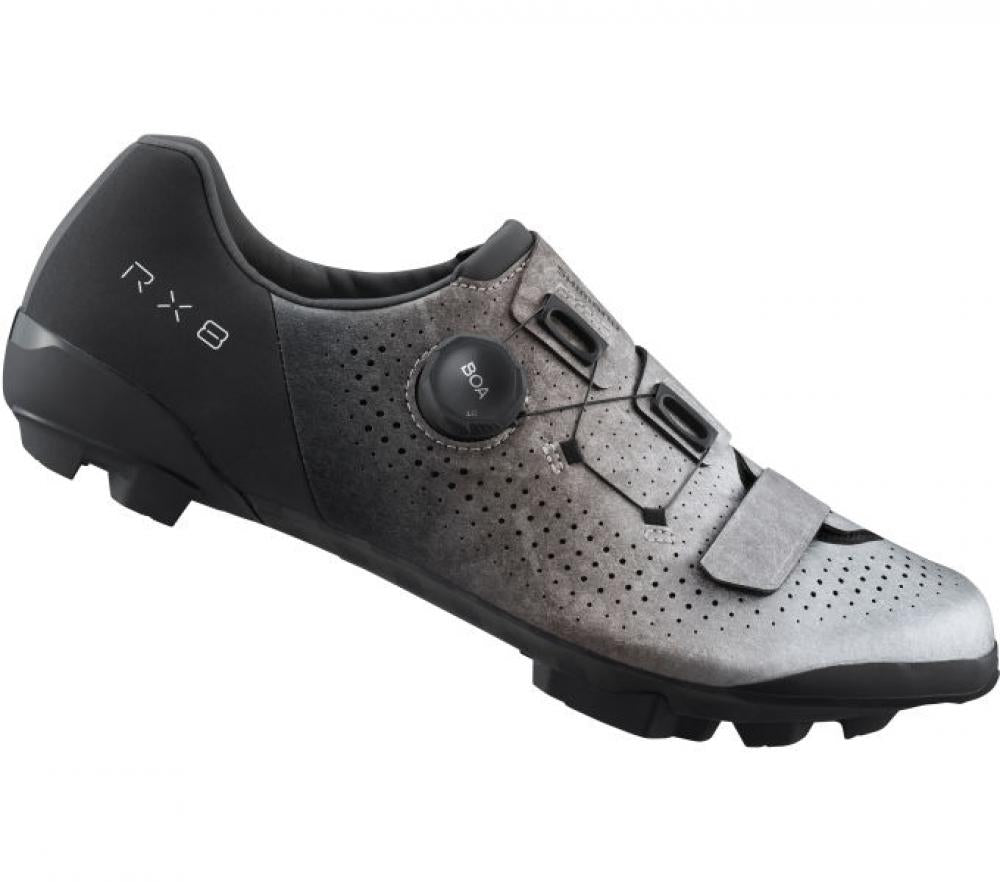SHIMANO Fahrradschuhe RX801 Herren/Damen Gravel SPD, Größe 48, Silber