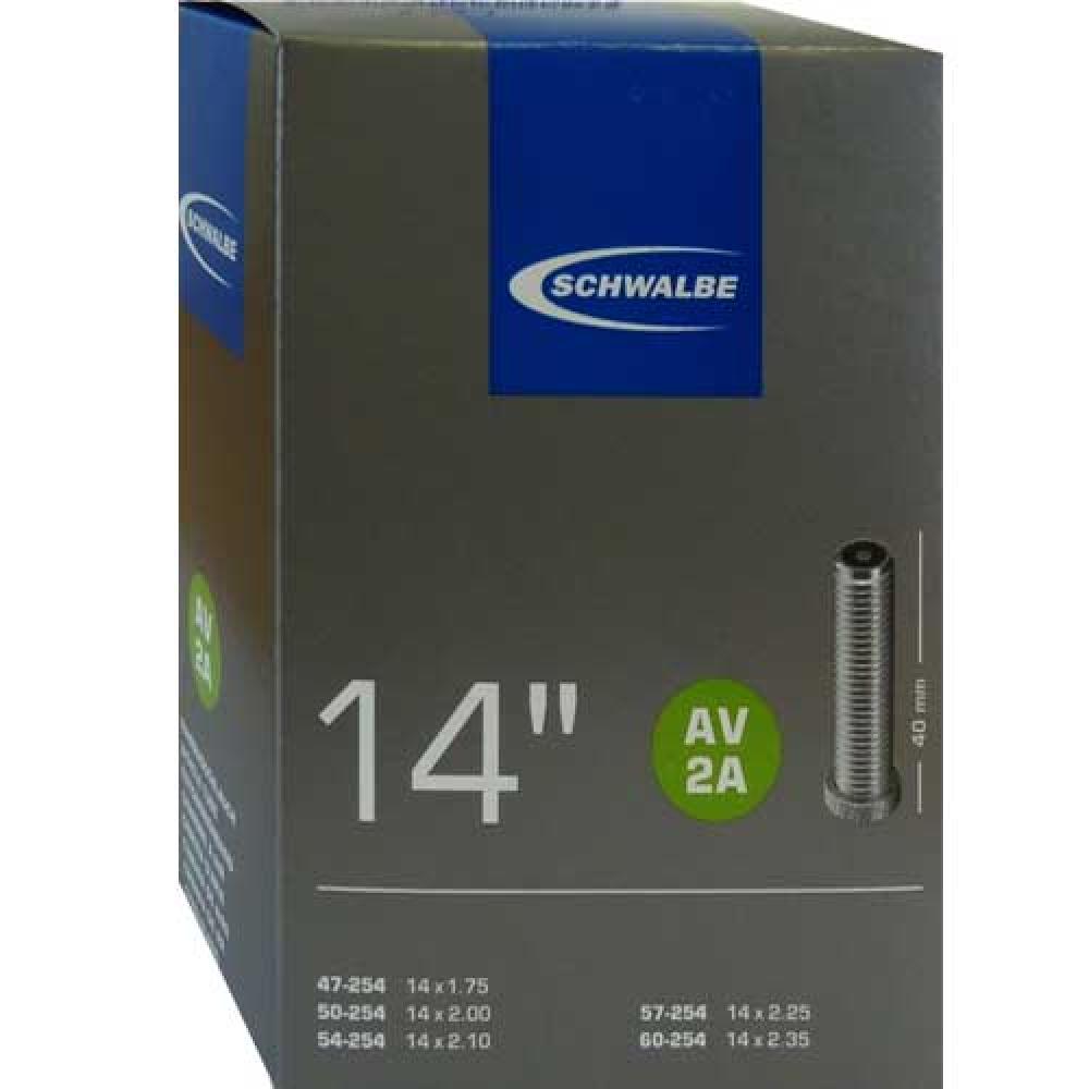 Schwalbe SCHLAUCH AV2A 47/60-254 40mm 47 - zuverlässiger Fahrradschlauch mit Autoventil