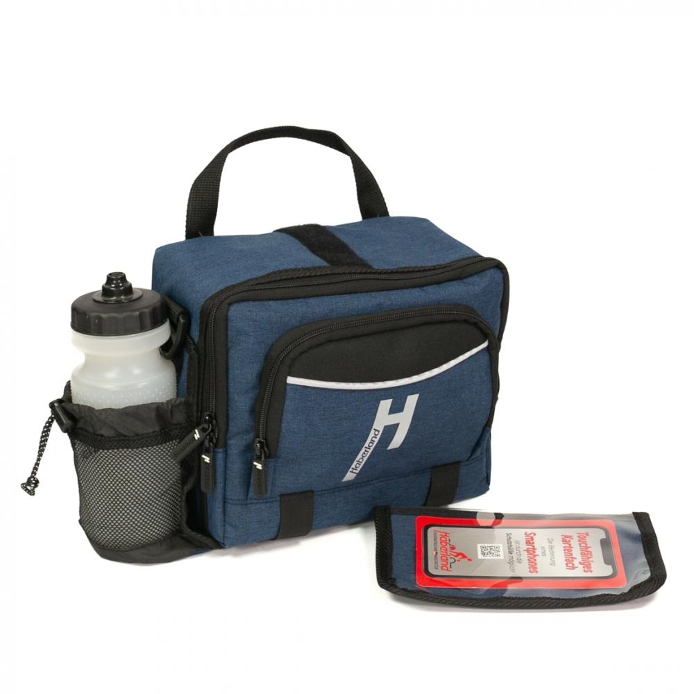 Haberland Lenkertasche 6l Bottle blau - praktische Lenkertasche mit KLICKfix und Flaschenfach