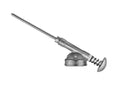 MOTOREX Fettpresse BIKE GREASE GUN, silber, mit langer Düse für präzises Einfetten von Fahrradteilen.