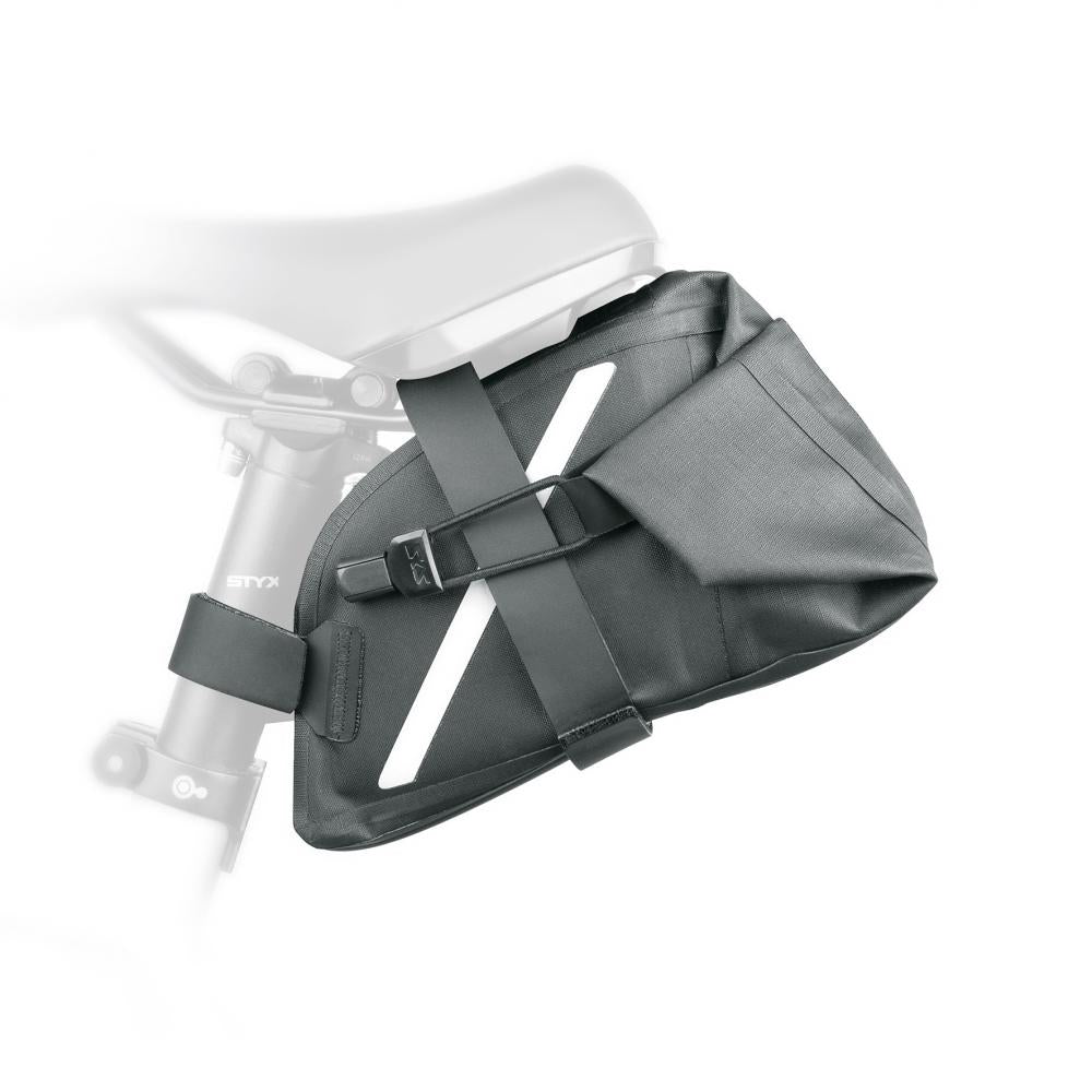 SKS Germany TRAIL SADDLE BAG L Satteltasche - 2 Liter Volumen wasserdicht Rollverschluss reflektierende Elemente ideal für Gravel und MTB