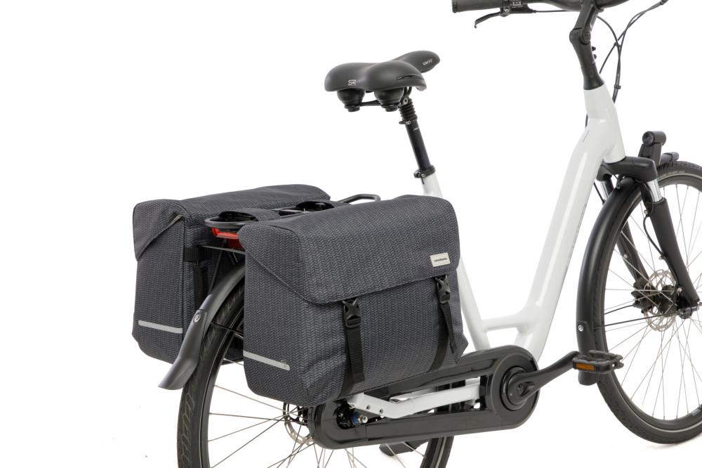 New Looxs Doppelpacktasche Mondi Joy Double Nima 2x18L Black - stilvolle Gepäckträger-Tasche