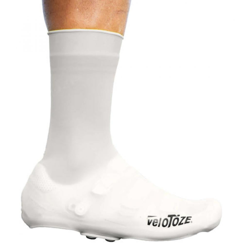 VeloToze Überschuh Silicone Snap Road weiß S (37-40) - wasserdicht & aerodynamisch