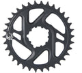 Schwarzes SRAM X-Sync Eagle Kettenblatt 34T Direct Mount mit X-Sync 2 Technologie und Eagle Logo.