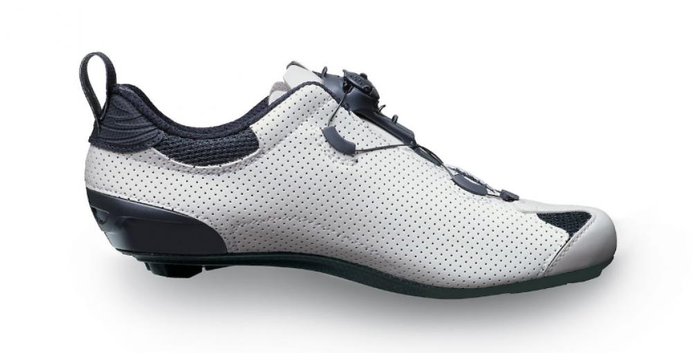 Sidi ROAD Tri-Sixty white 48 Weiß - Highend-Triathlon-Rennradschuh mit C-BOOST Carbonsohle