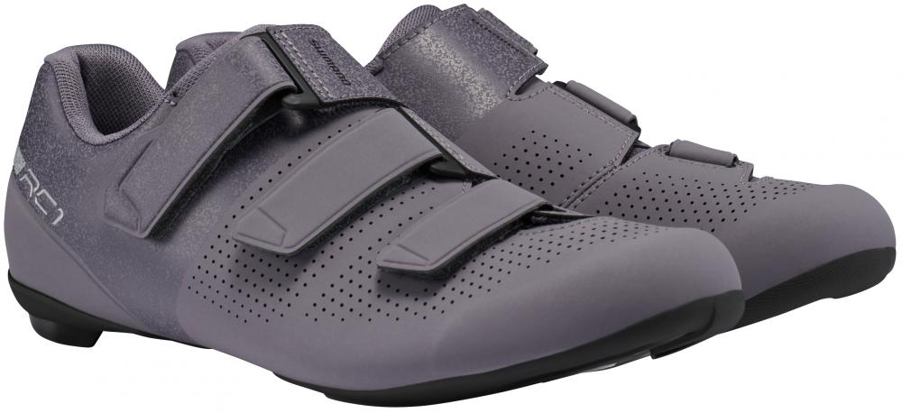 SHIMANO Fahrradschuhe RC102W Damen Road SPD-SL Größe 42 Lila - Einstiegs-Rennradschuhe mit Klettverschluss