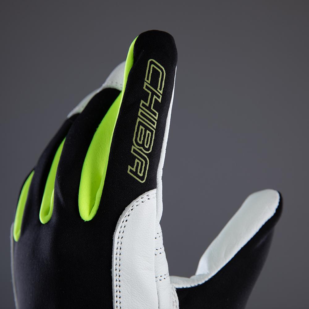 CHIBA Nordic Plus - Radhandschuhe, winddicht & atmungsaktiv, Größe 9, sz/neongel