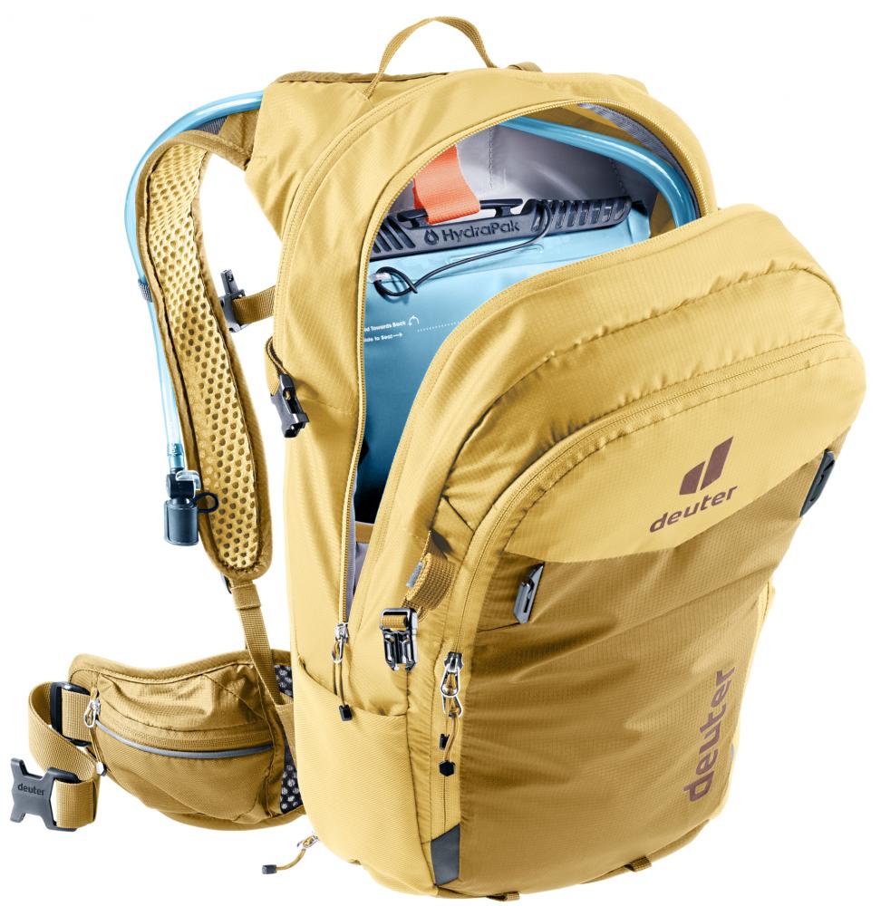 Deuter Compact EXP 14+3 Fahrradrucksack 14 Liter Savanna-Dune - Airstripes-Rückensystem