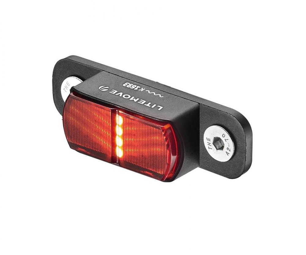 LITEMOVE Rücklicht Gepäckträger TS-RK 50mm - 50mm Montageabstand für optimale Sichtbarkeit
