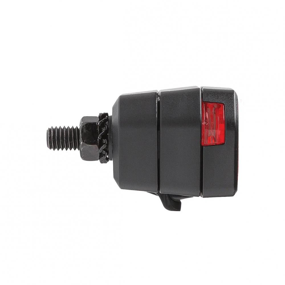 Schwarzes Axa Juno B LED Batterie-Rücklicht für Gepäckträger, StVZO-zugelassen.