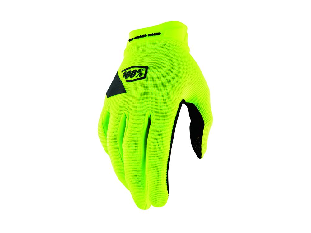 100% Ridecamp Gel Gloves L fluo yellow - komfortabler MTB-Handschuh mit Gelpolster