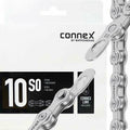 Silberne Connex Wippermann 10S0 10-fach Fahrradkette aus Stahl, 114 Glieder, mit Verpackung und Connex Link.