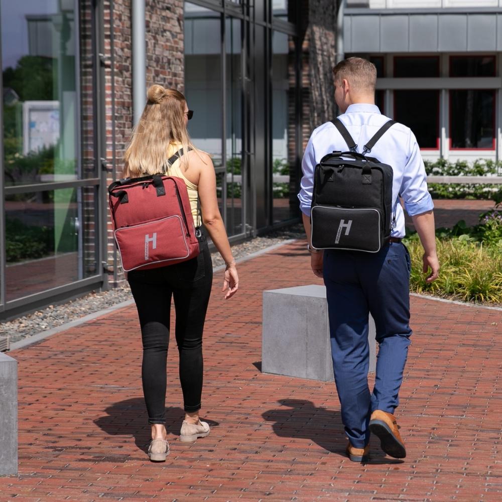 Haberland Bike-Rucksack More Than School schwarz/rot - smarter Schul- & Alltagsbegleiter