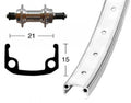 Bike-Parts Laufrad|Hinterrad 26x1.9 Alunabe Schraubkranz silber Schnellspanner 36-Loch Alu-Kastenfelge silber Zink-Speichen