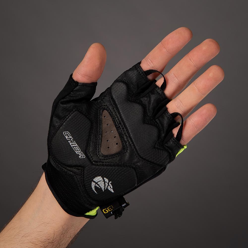 CHIBA Gel Premium - Radhandschuhe neongelb XXL mit Poron-Gel-Polsterung